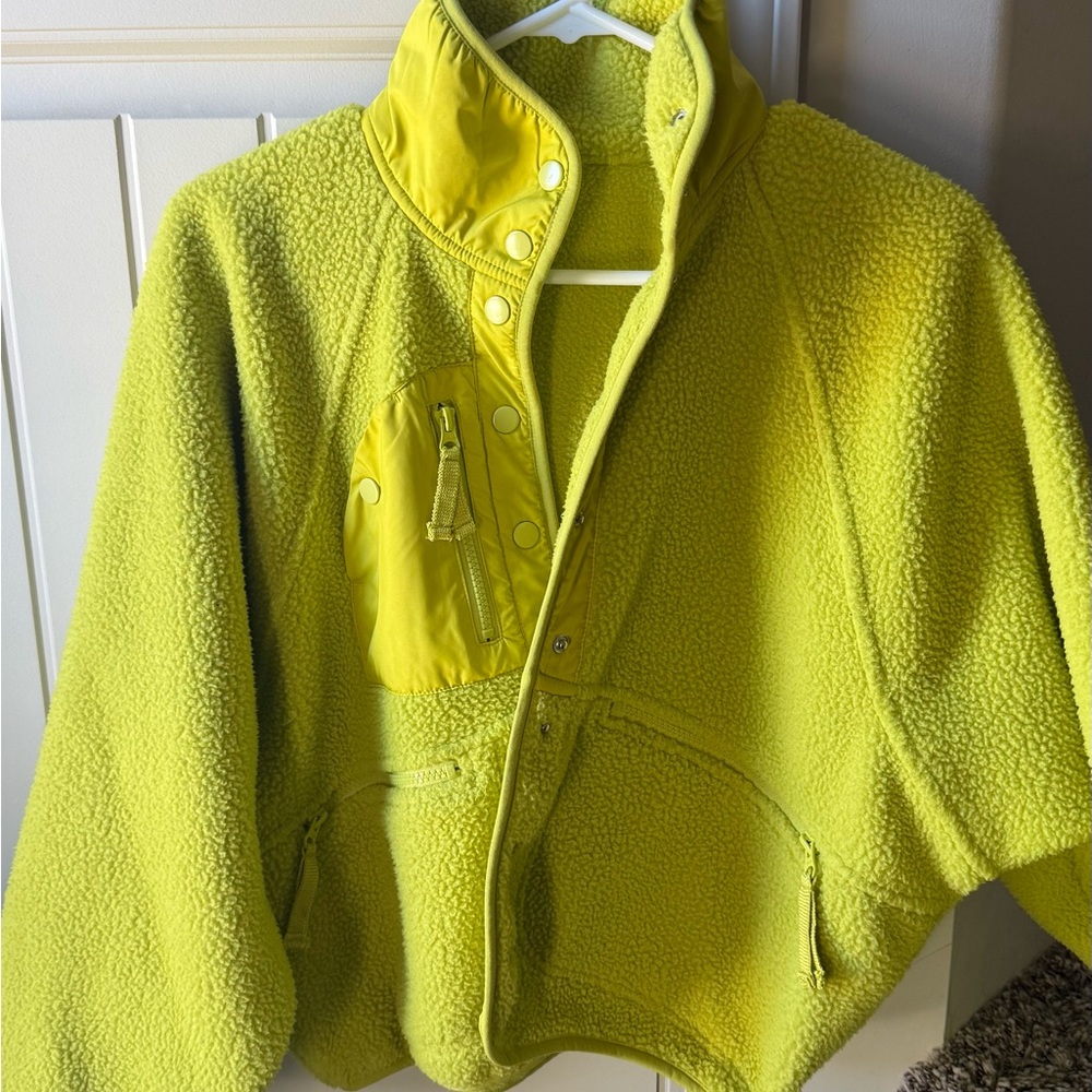 FreePeople Green Fleece Jacket